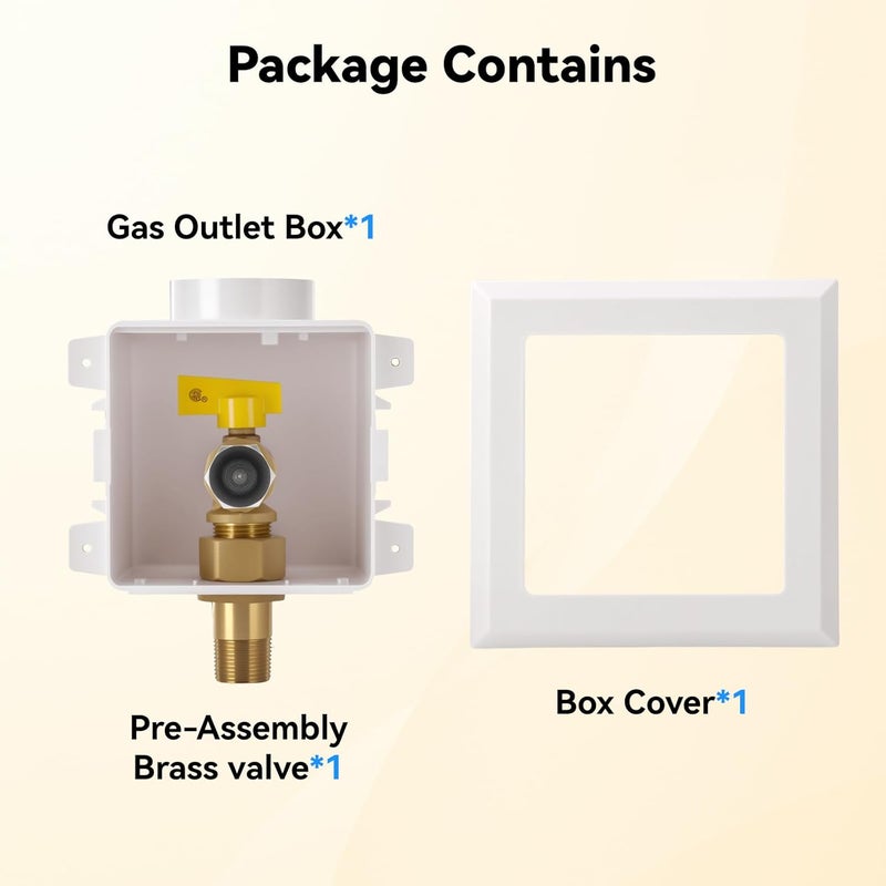 Solimeta Gas Outlet Box, 3/4" NPT, White - Image 4